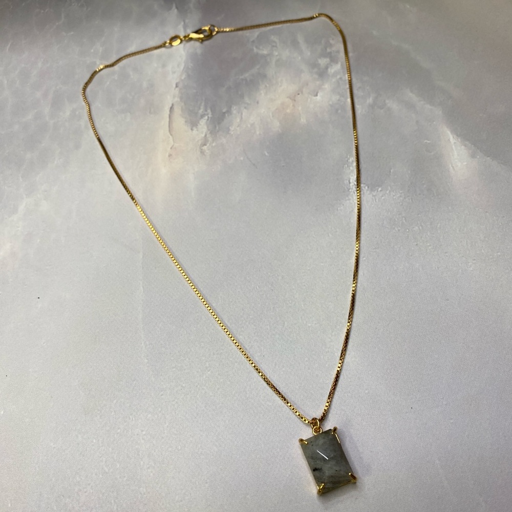 Gold Filled Smoky Stone Necklace